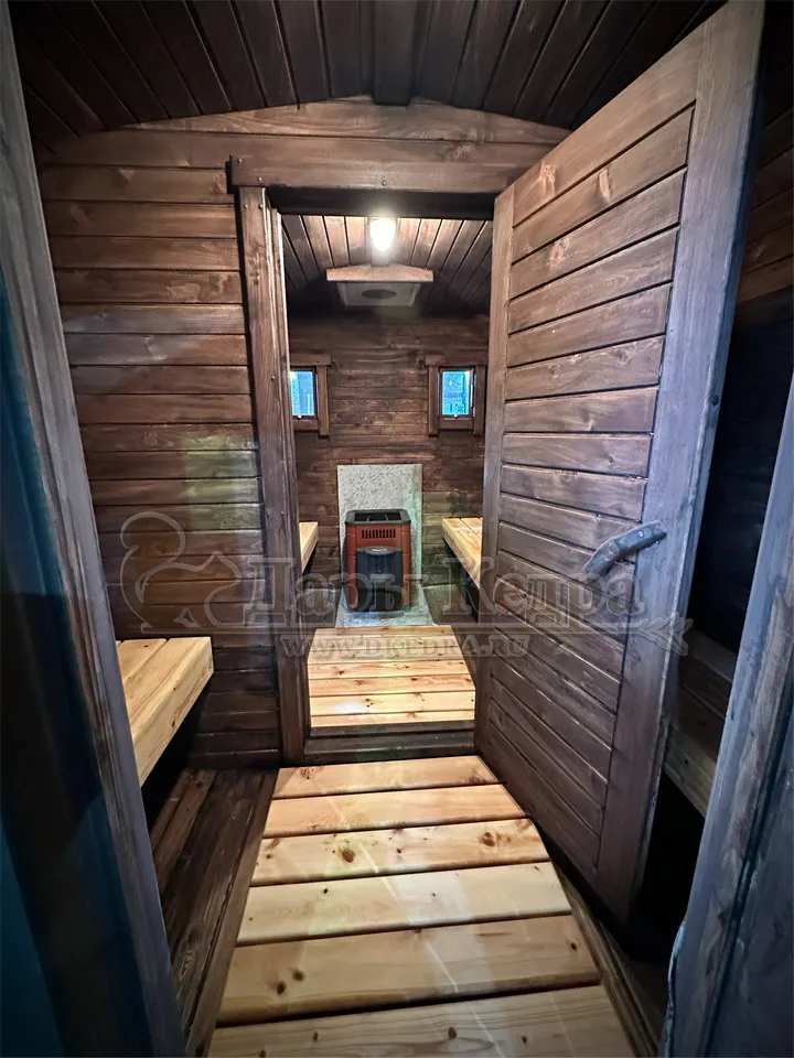 Баня-бочка квадро из кедра 4 метра