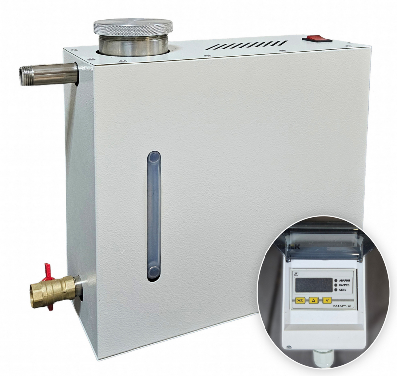 Парогенератор  накопительный, 1,6 кВт с выносным цифровым пультом управления Парогенератор  накопительный, 1,6 кВт с выносным цифровым пультом управления