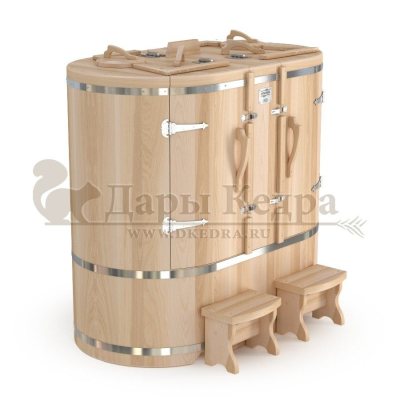 Кедровая бочка (фитобочка) двухместная «Профессиональная» Кедровая бочка (фитобочка) двухместная «Профессиональная»