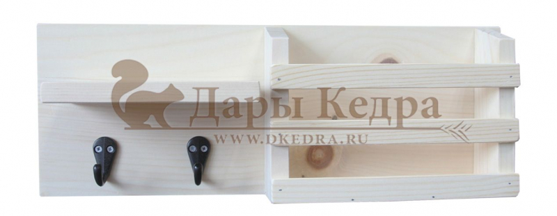 Ключница с полочкой из кедра Ключница с полочкой из кедра